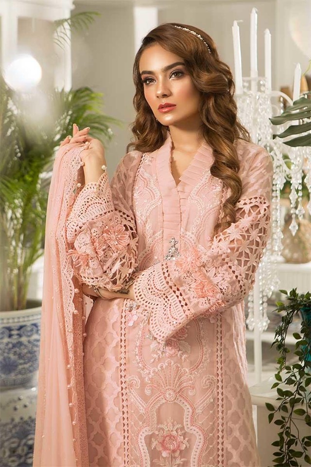 Original Pakistani Brand Mariab Eid Unstitched Mbroidered Dress Lavisho 